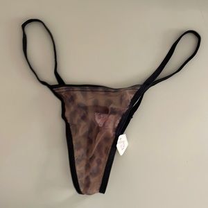 Animal print thong